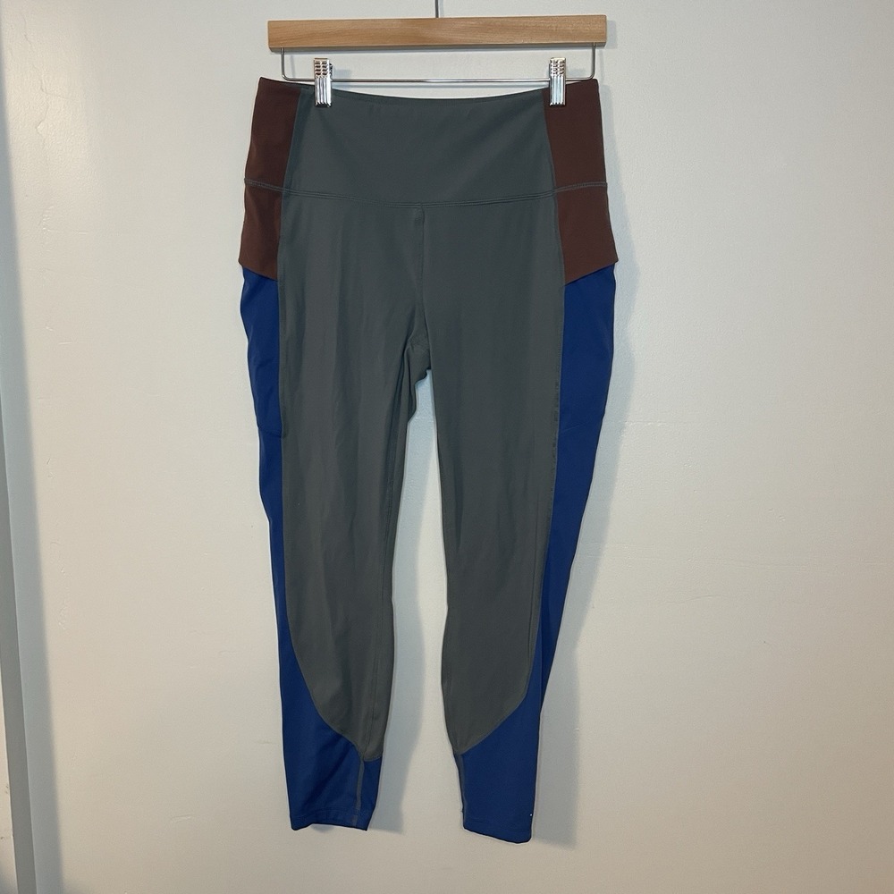 Eddie Bauer WomenGuide Trex 7/8-Length‎ ColorBlock Leggings Large Dragonfly